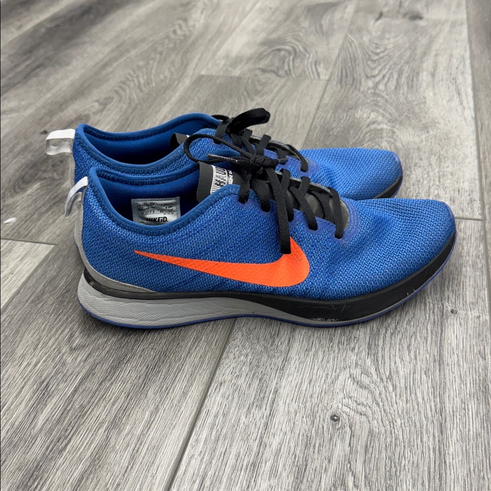 Nike Dualitone Racer  Blue and Orange Sneakers - Picture 2 of 6
